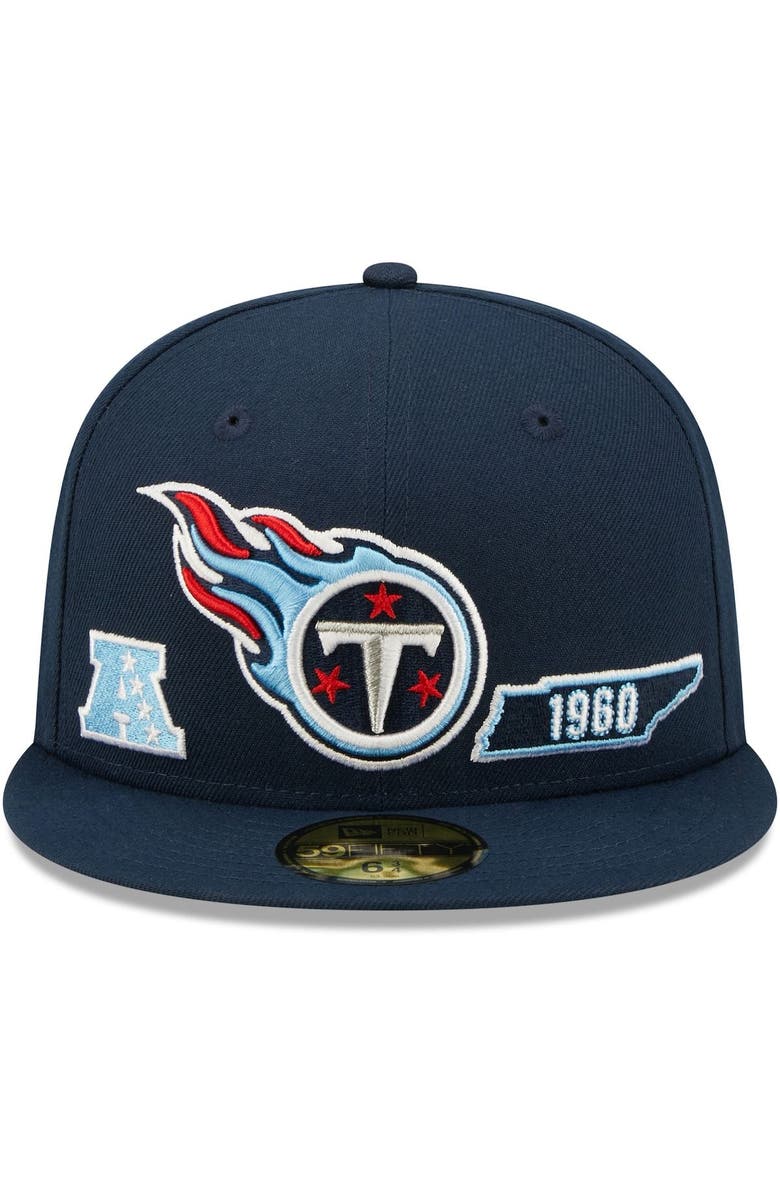 New Era Men's New Era Navy Tennessee Titans Identity 59FIFTY Fitted Hat, Alternate, color, 