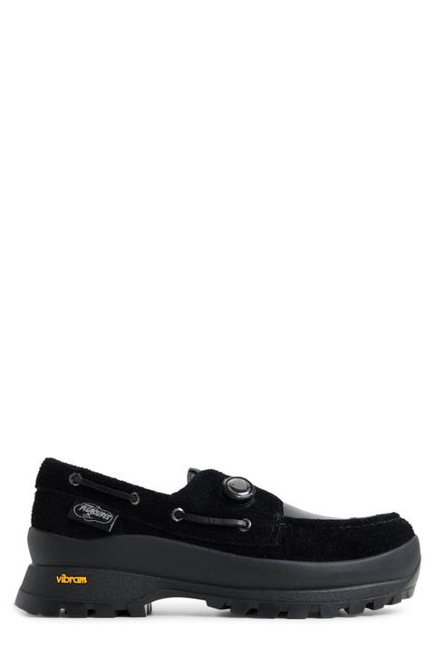 x PLEASURES 3-Eye Vibram Turn-Lock Lug Boat Shoe (Men)