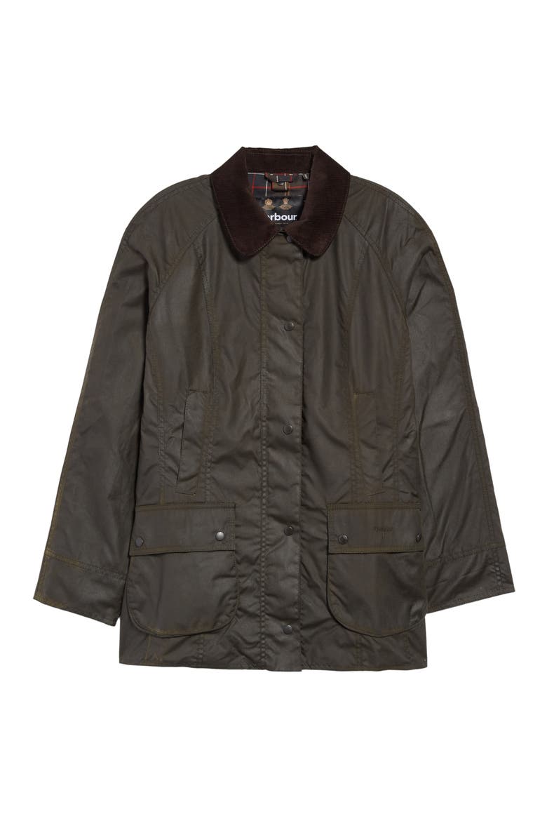 Beadnell Waxed Cotton Jacket, Alternate, color, OLIVE