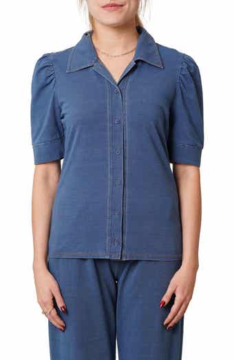 Puff Sleeve Button-Up Shirt