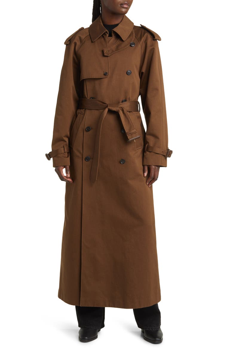 Wool Trench Coat, Alternate, color, BROWN