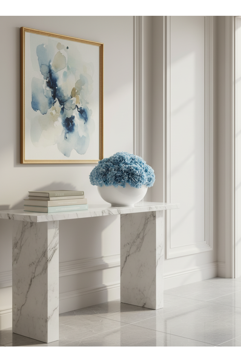 Lumi Large RealTouch Hydrangea Centerpiece, Alternate, color, Azure