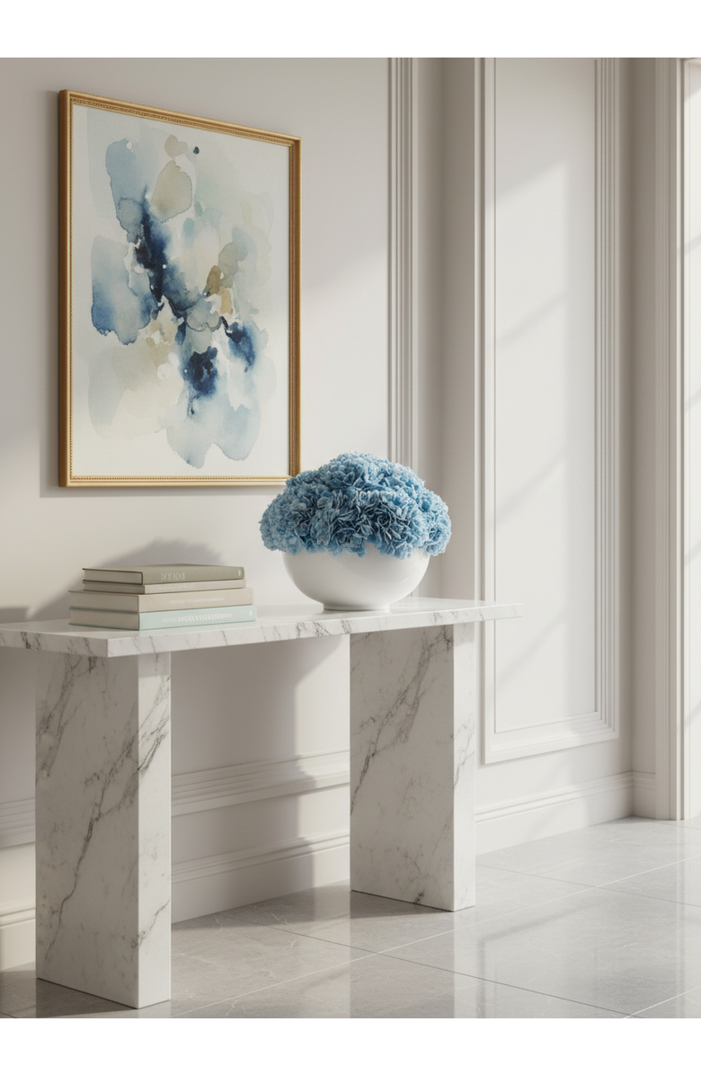 CocoBella Lumi Large RealTouch Hydrangea Centerpiece, Alternate, color, Azure