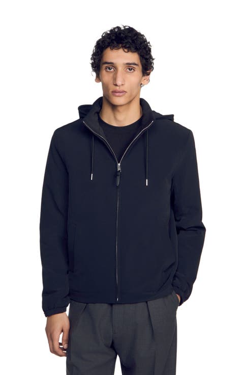 Hooded zip-up jacket