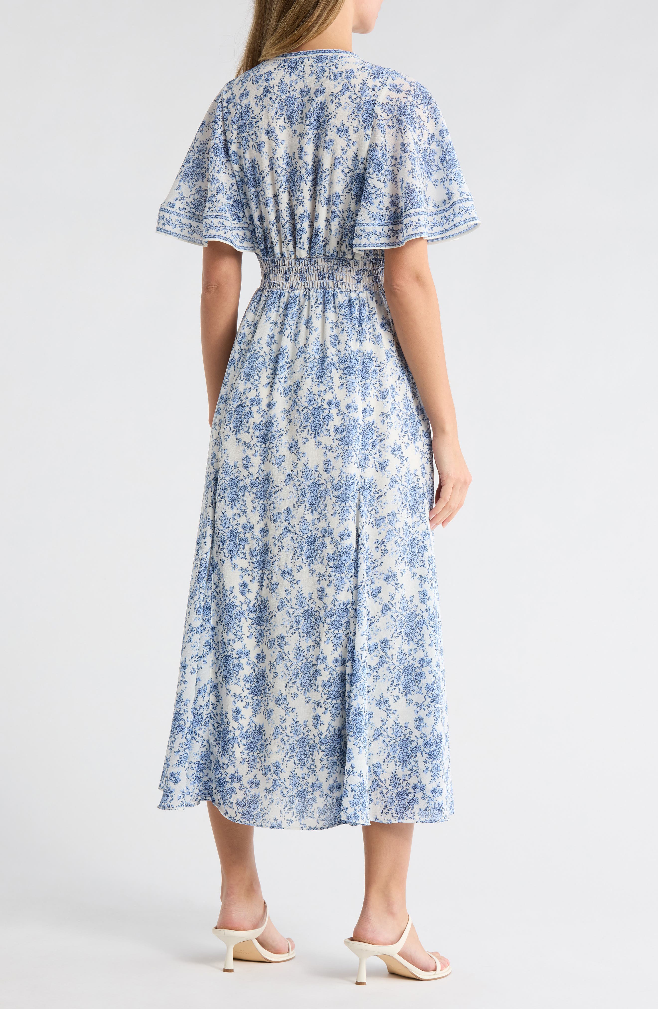 Flutter Sleeve Empire Waist Maxi Dress - image 2