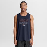 Nike Men's Nike Navy Denver Broncos Kickoff Miler Dri-FIT Tank Top