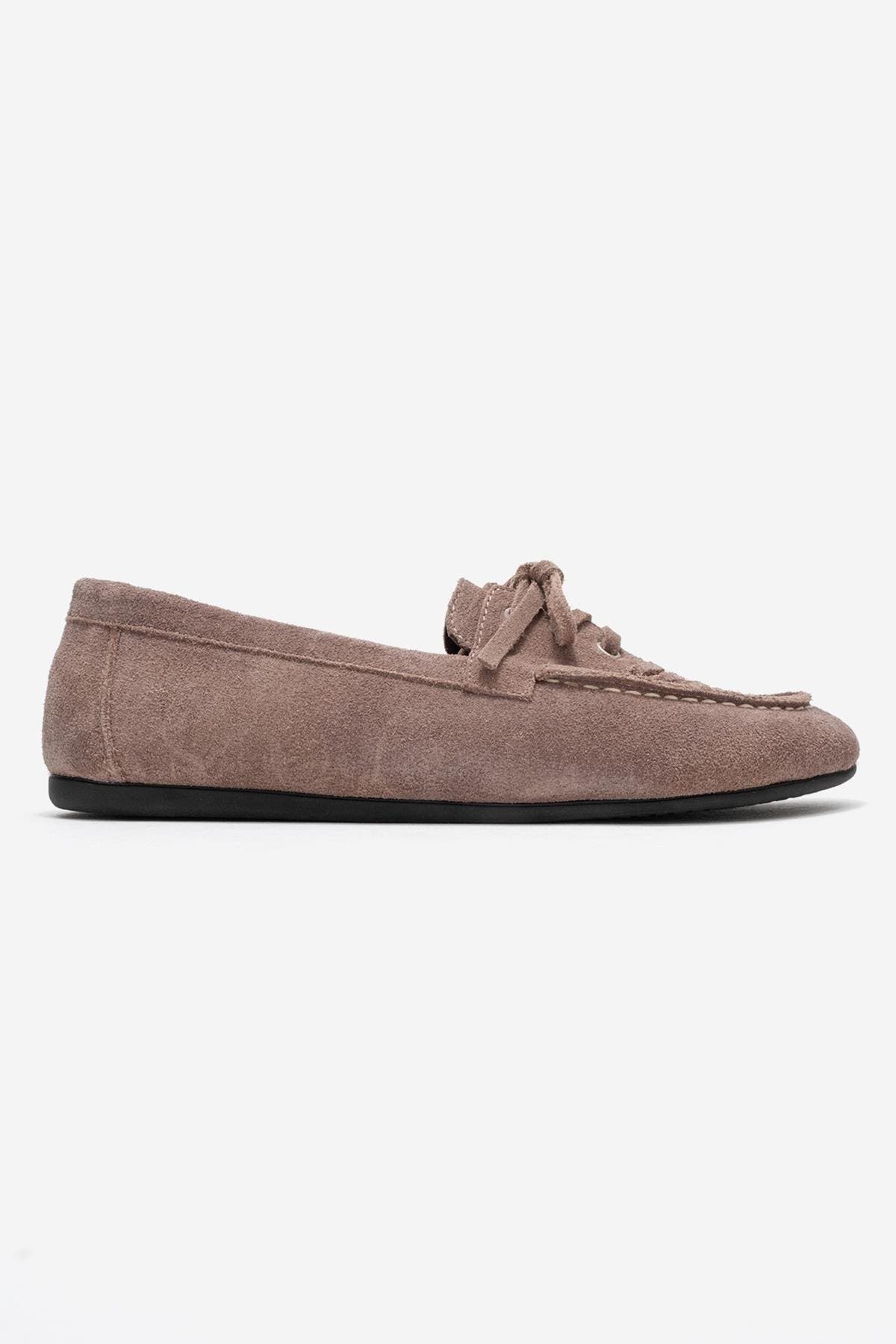 Lorven Leather Lace Up Loafer, Alternate, color, Light Brown Suede Leather