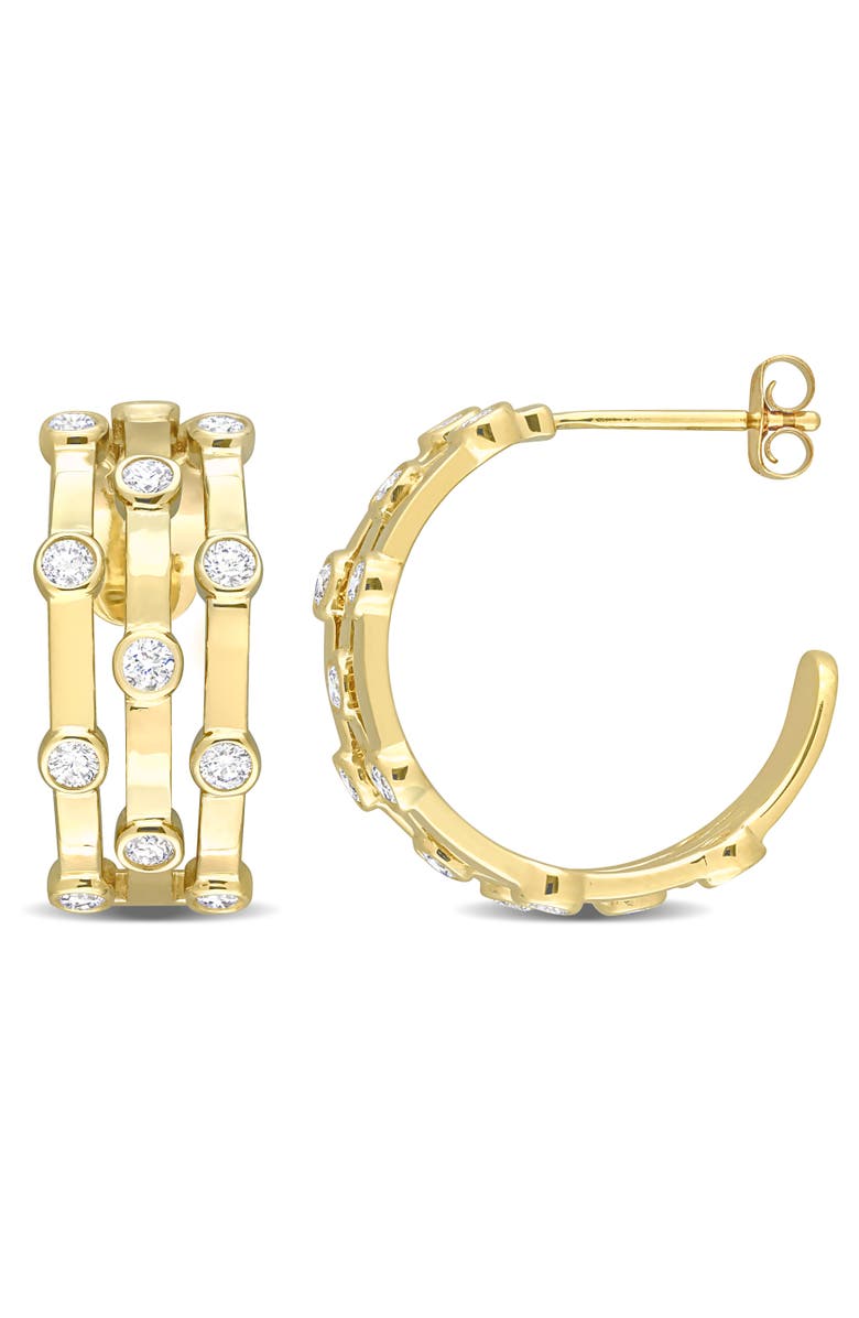 Julianna B. Diamond Triple Row Open Hoop Earrings 10k, Main, color, 