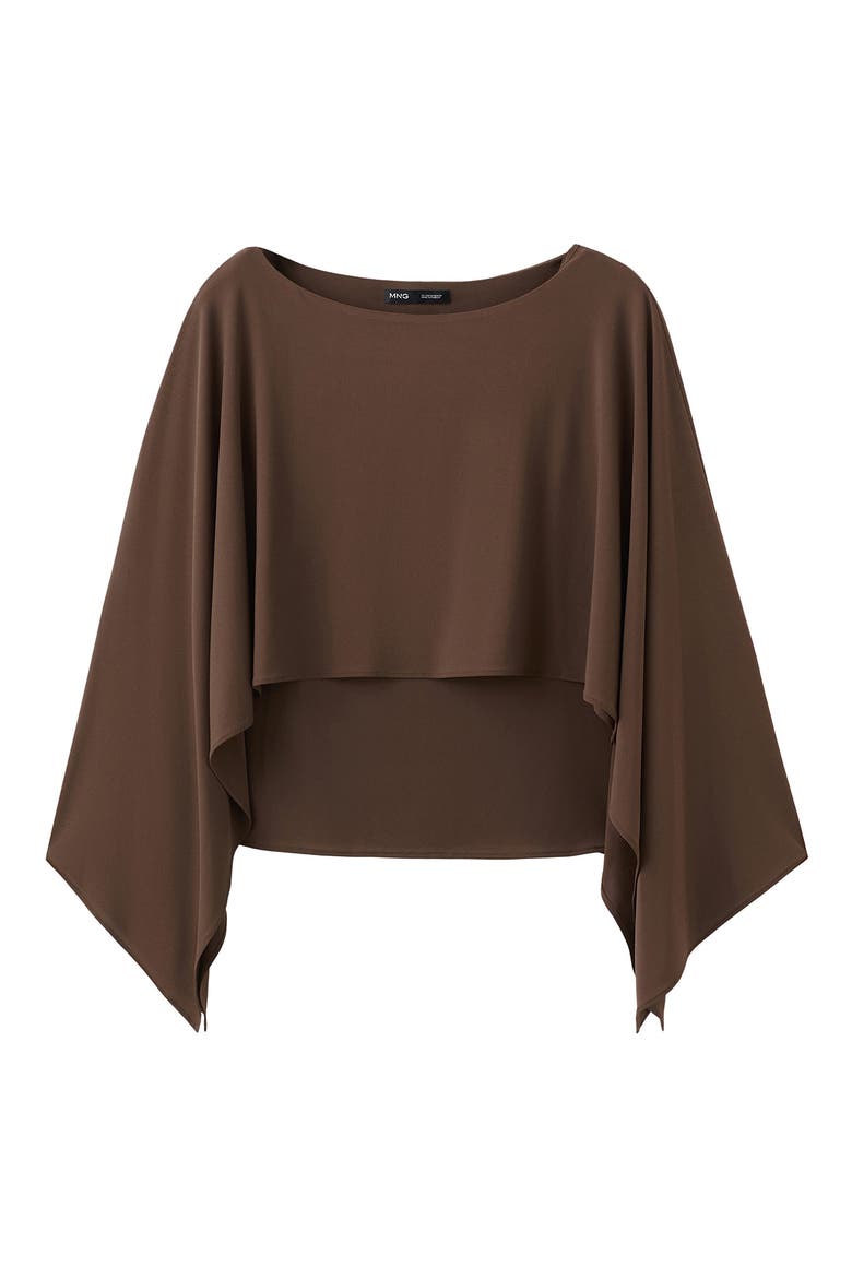Blusa Lina Cape Top, Main, color, BROWN