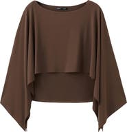 MANGO Blusa Lina Cape Top