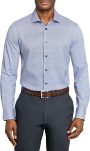 W.R.K Reworked Slim Fit Purple Medallion Print Cotton Dress Shirt