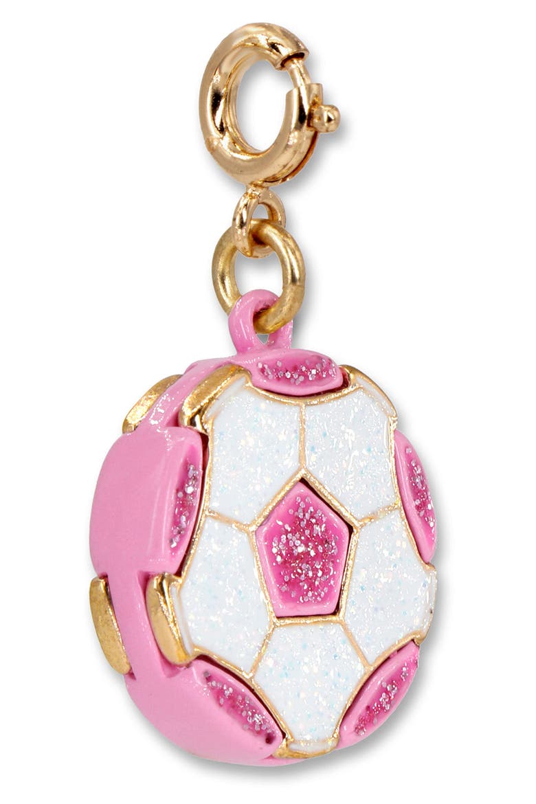 Soccer Ball Charm, Alternate, color, PINK