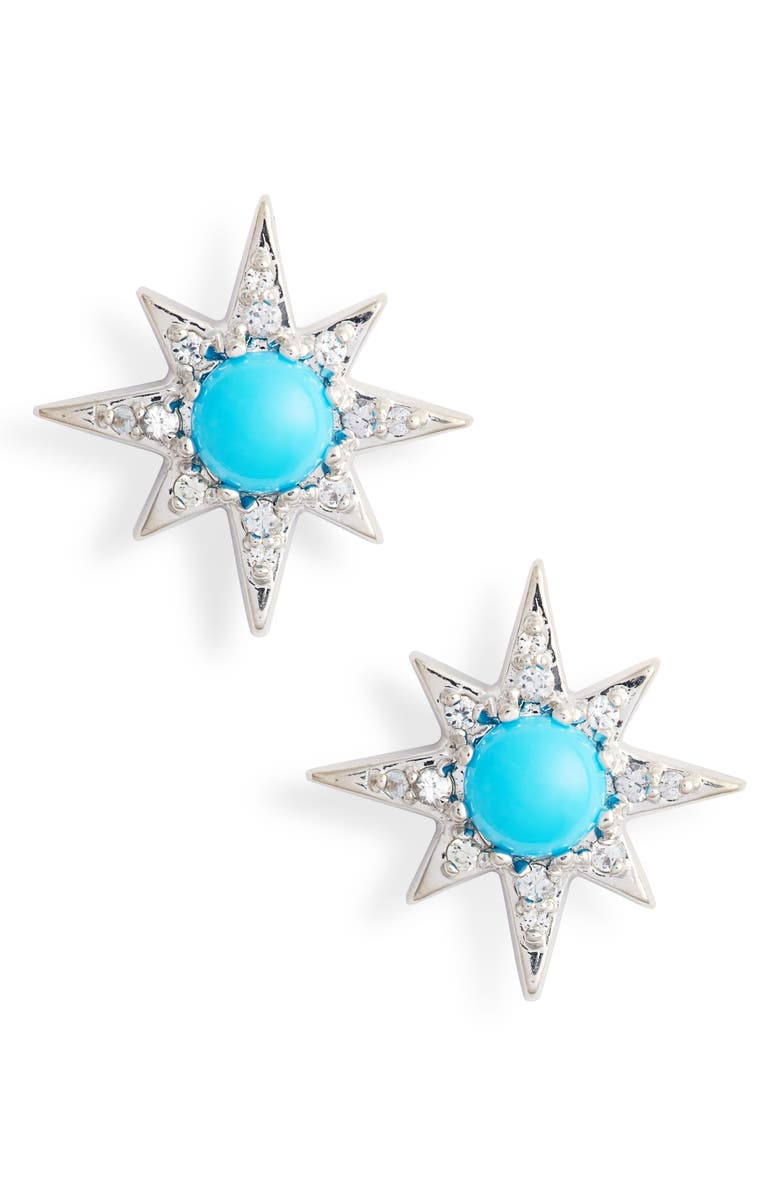 Anzie Mini Starburst Stud Earrings, Main, color, 