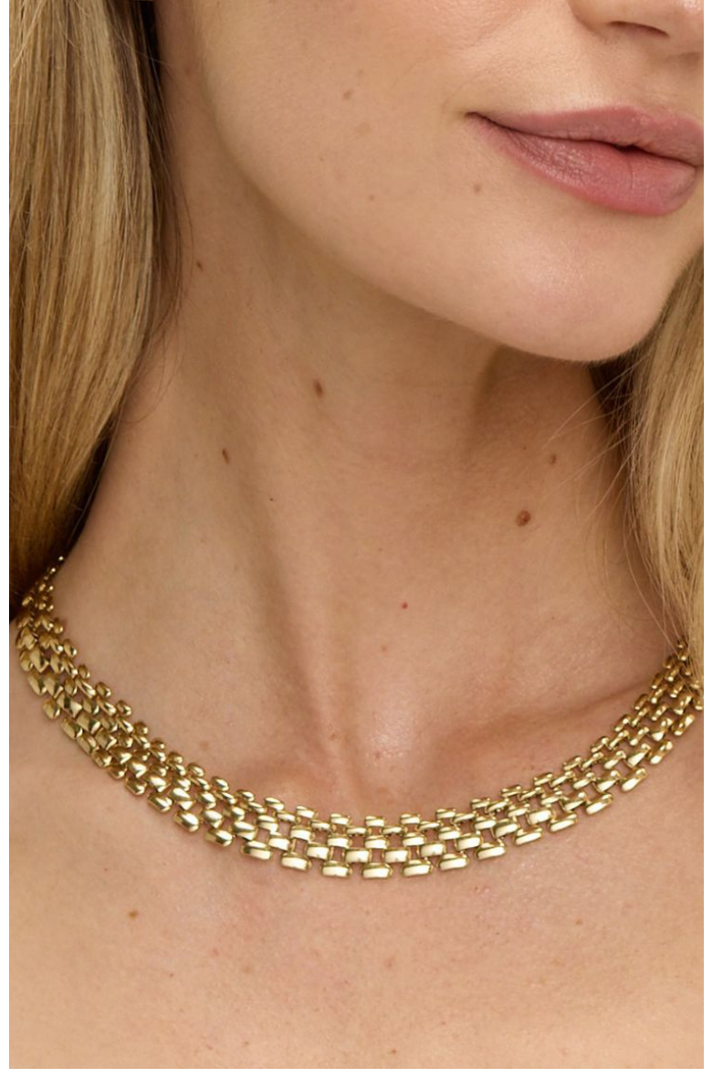 Watch Link Necklace, Alternate, color, Gold