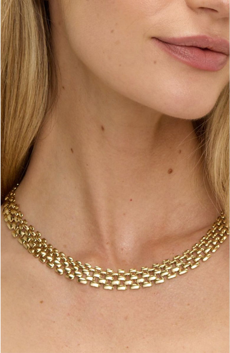 Stella & Dot Watch Link Necklace, Alternate, color, Gold