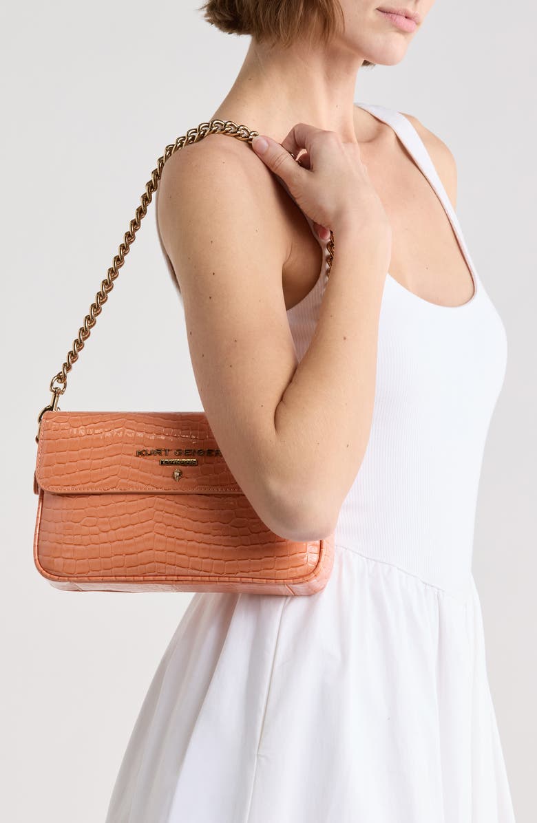 Kurt Geiger London Highgate Flap Camera Crossbody Bag, Alternate, color, Peach