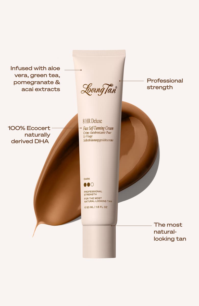 Loving Tan 8 HR Deluxe Face Self-Tanning Cream, Alternate, color, 