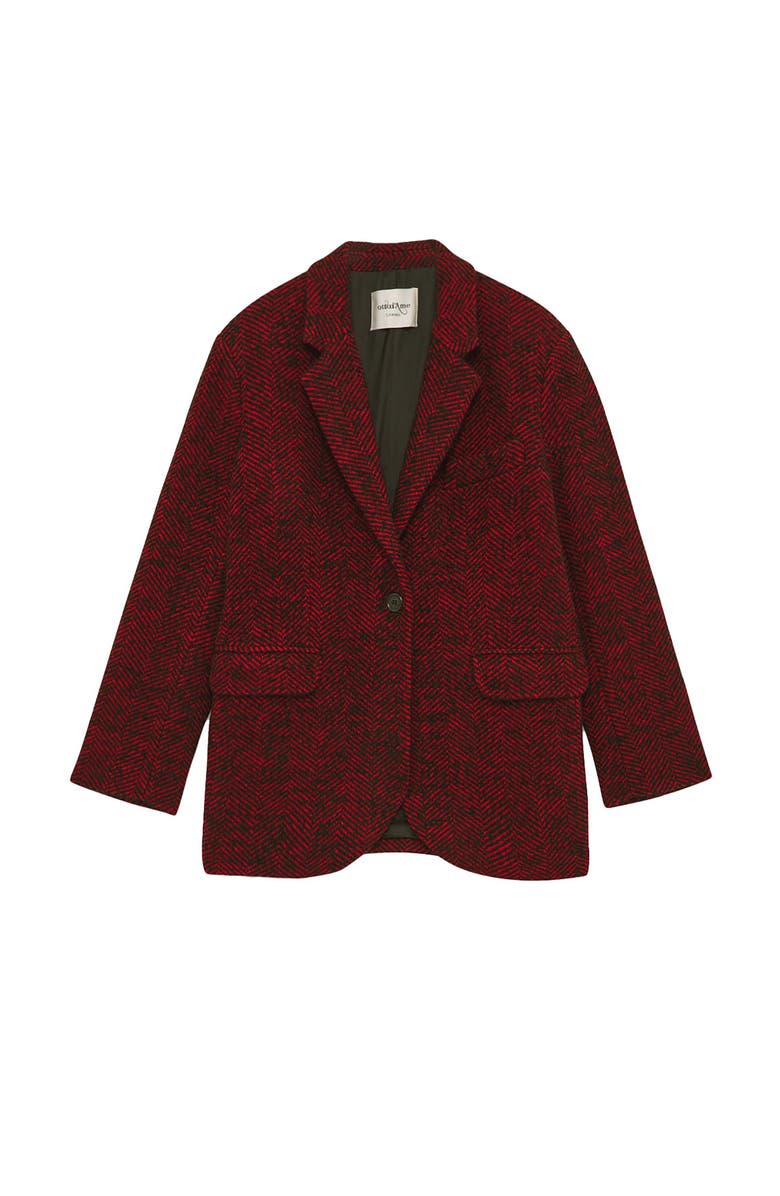 ottod'Ame Tweed Blazer, Alternate, color, Red/Black