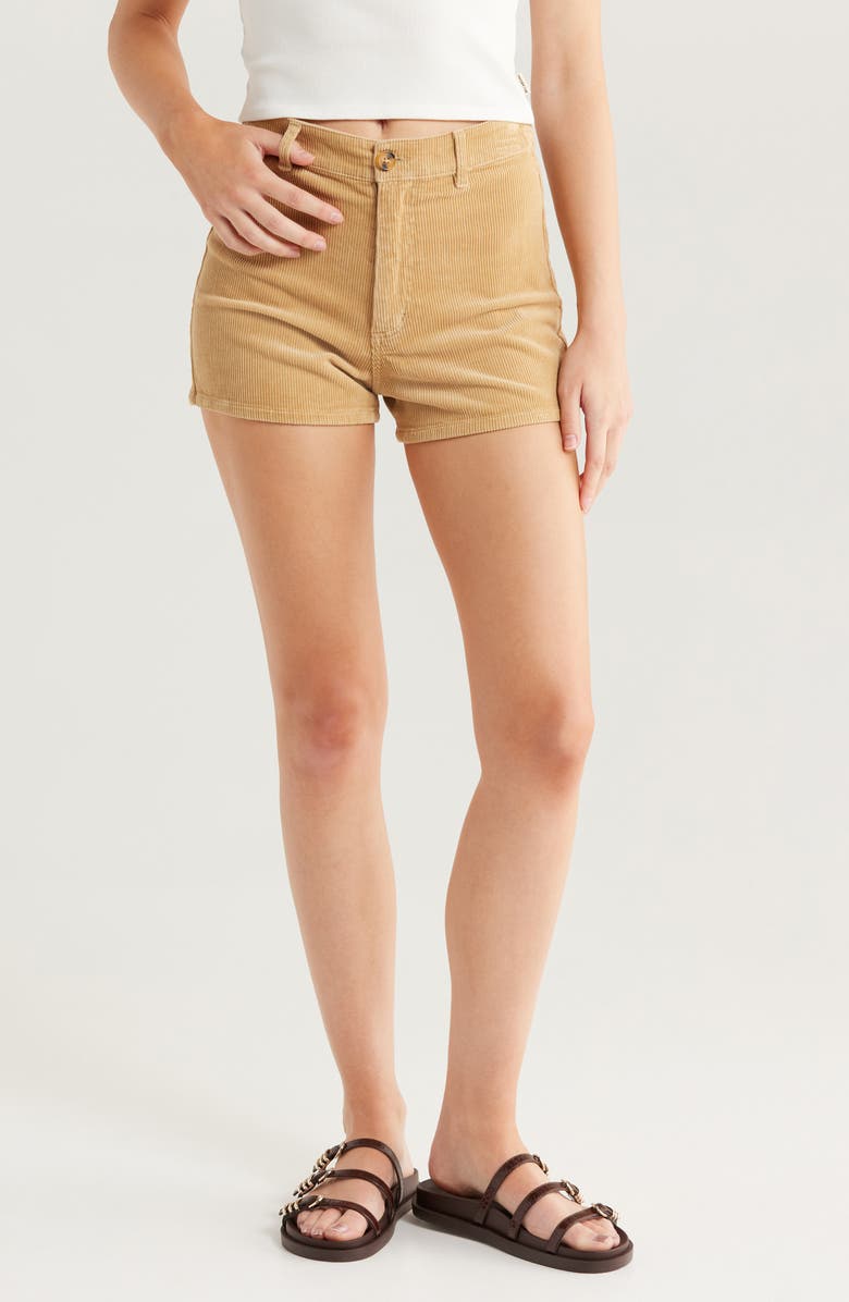 Billabong Free Fall Corduroy Shorts, Main, color, Khaki