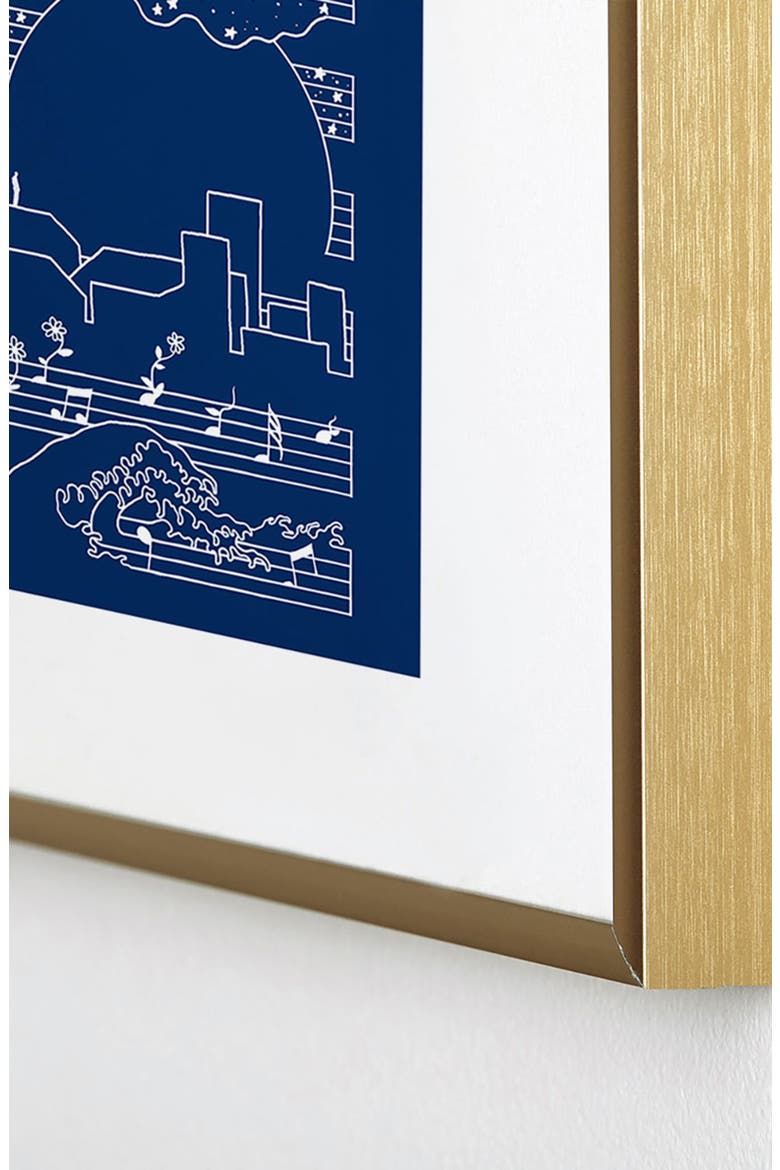 The Moonlight Sonata Blue Framed Art Print, Alternate, color, BLUE
