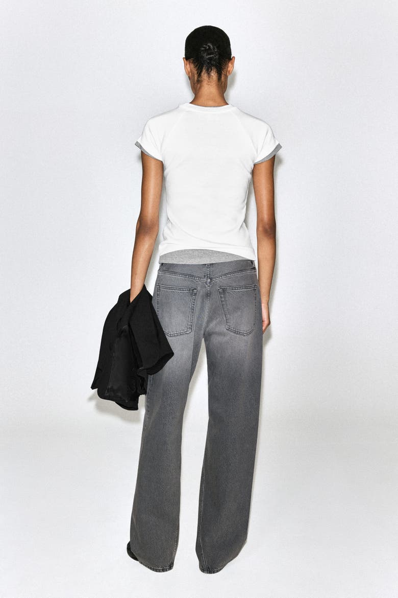 Facade Straight-Leg Jeans, Alternate, color, FADED BLACK