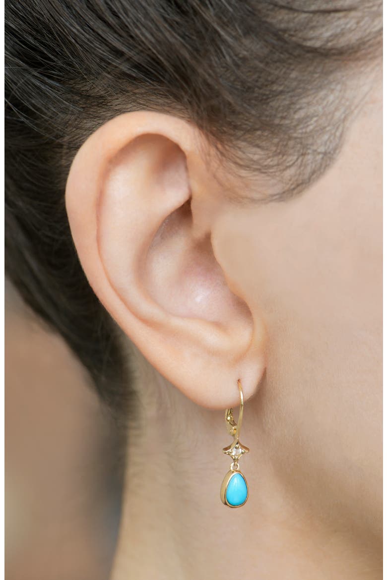 Jac & Jo Emilia Topaz & Turquoise Drop Earrings, Alternate, color, TURQUOISE
