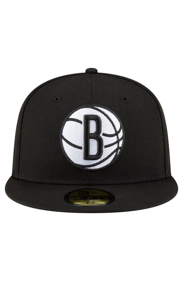 New Era Men's New Era Black Brooklyn Nets 59FIFTY Fitted Hat, Alternate, color, Black