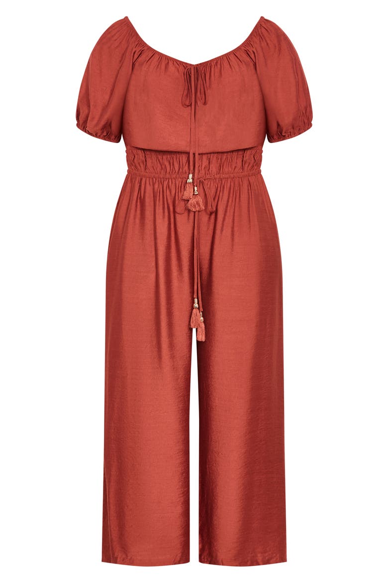 Erica Wide Leg Jumpsuit, Alternate, color, CINNAMON