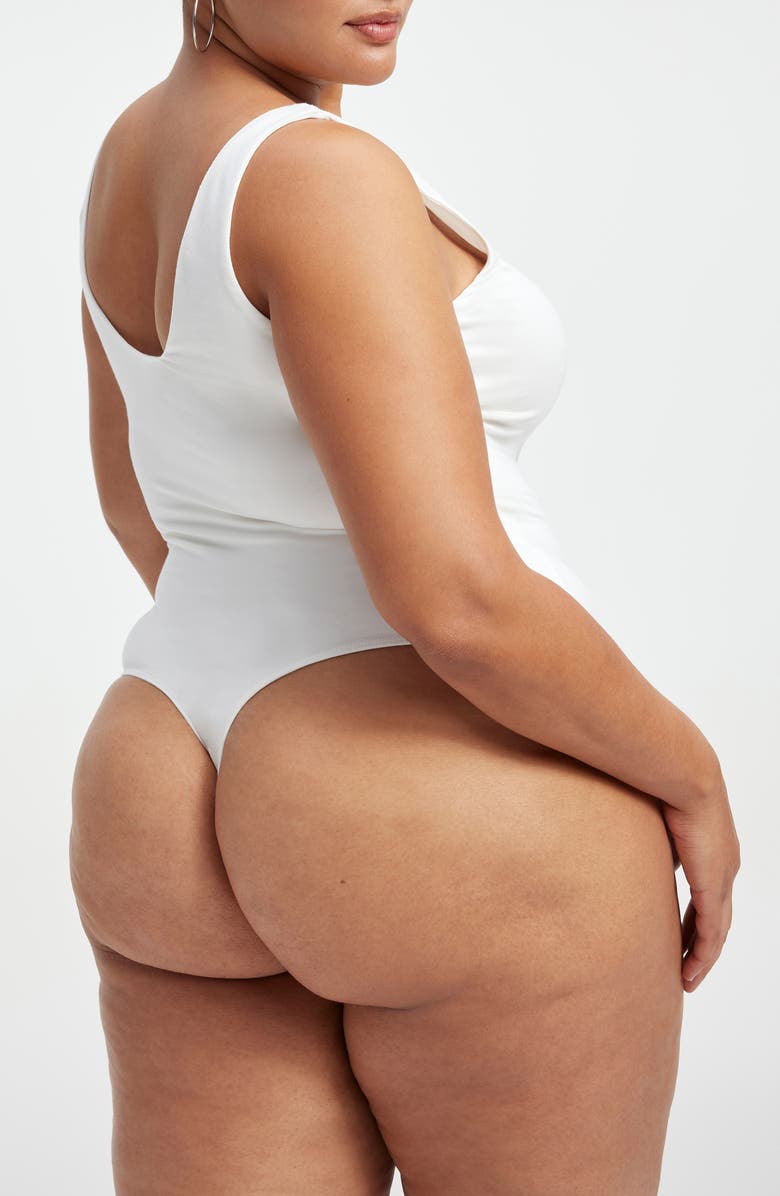 Good American Good Touch Button-Up Bodysuit, Alternate, color, 