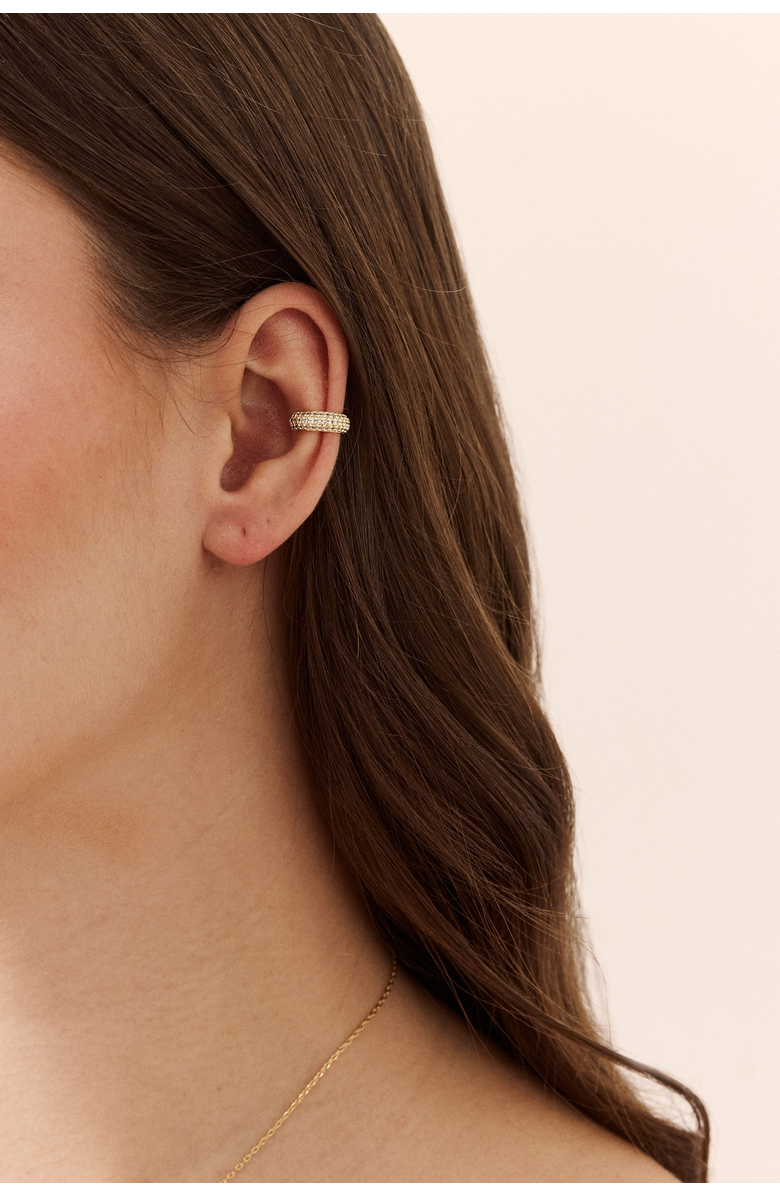 Electric Picks Demi Cuff Earring, Alternate, color, Yellow Gold