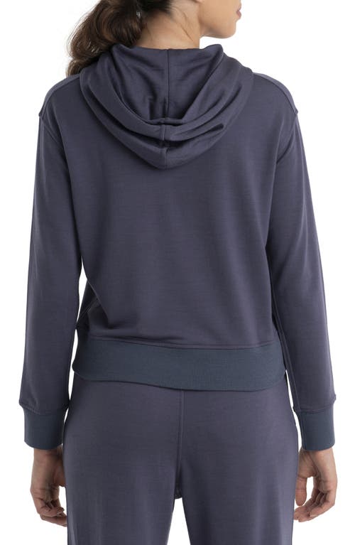 Icebreaker Crush Rib Trim Hoodie In Graphite