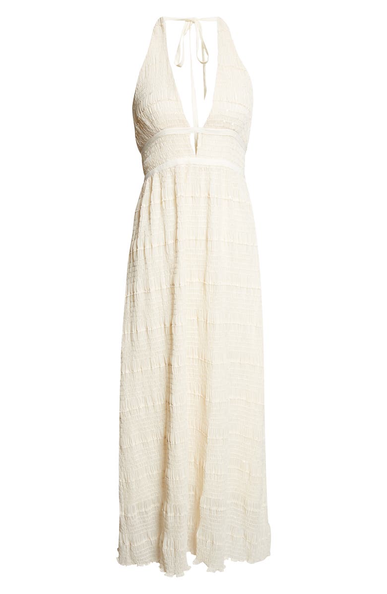 Ramy Brook Hazel Halter Dress, Alternate, color, Bone Chiffon