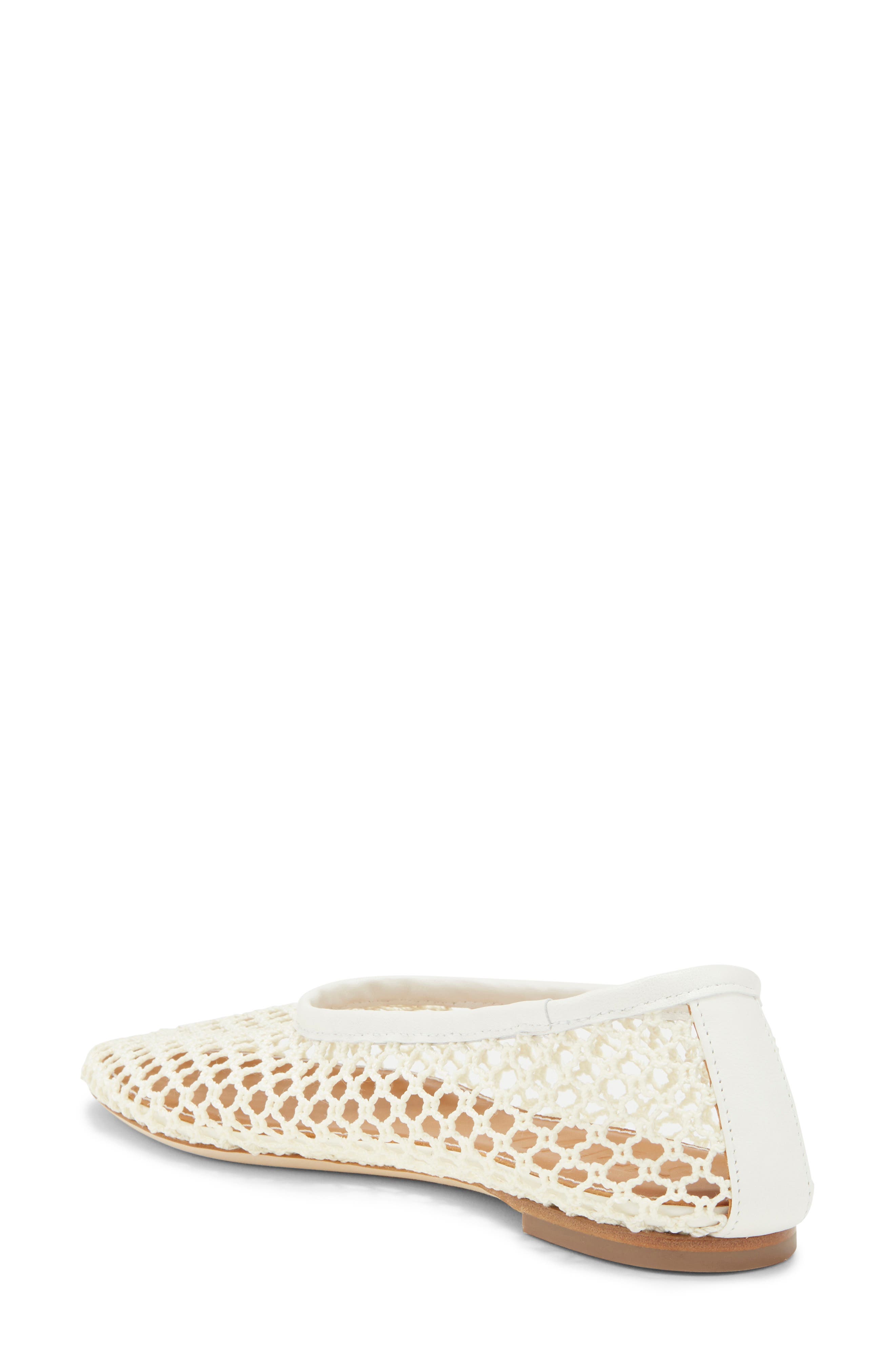 STAUD Alba Ballet Flat, Alternate, color, Paper Netting