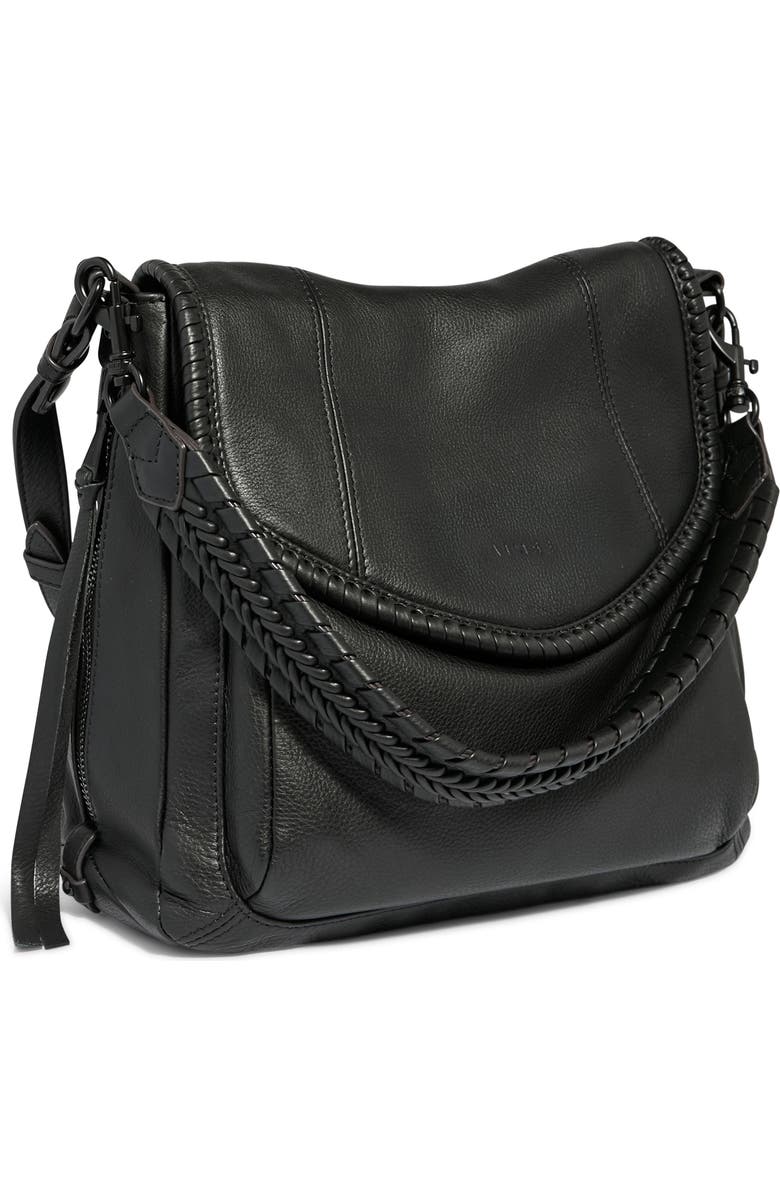 AIMEE All for Love Convertible Leather Shoulder Bag, Alternate, color, Black/Black