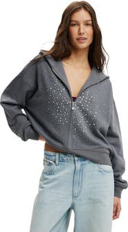 Cotton On Women's Oversized Zip Through Hoodie