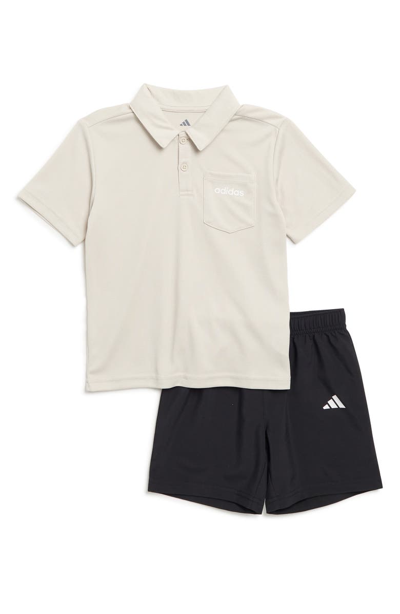 adidas Kids' Mesh Polo & Woven Shorts Set, Main, color,