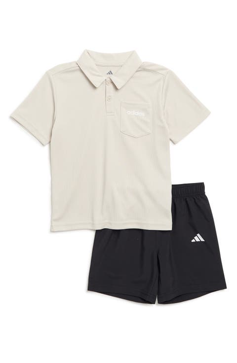 Kids' Mesh Polo & Woven Shorts Set (Toddler & Little Kid)