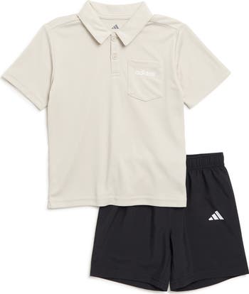 Kids' Mesh Polo & Woven Shorts Set