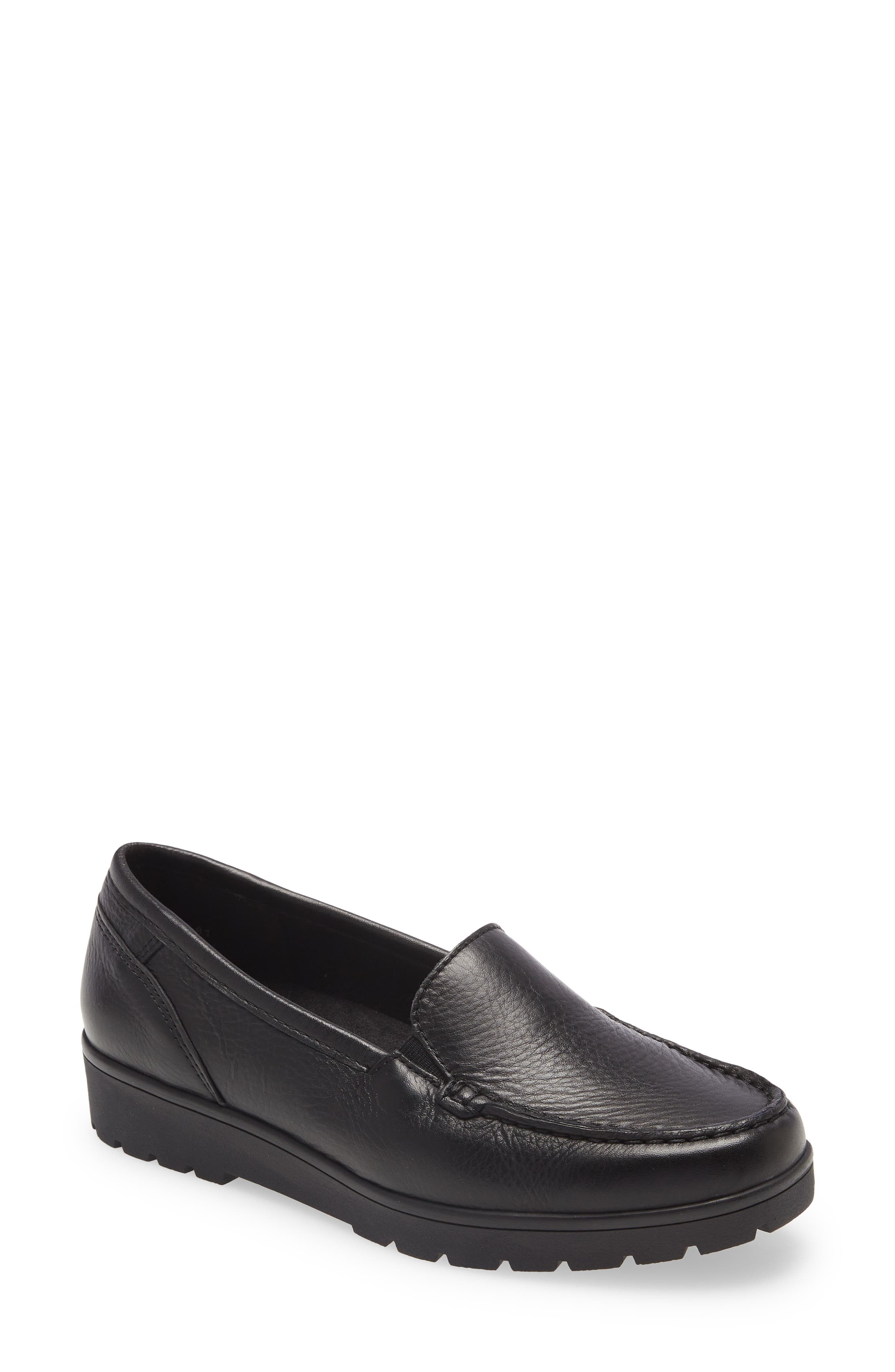 ara Dewitt Platform Loafer, Main, color, Black Gauchosoft