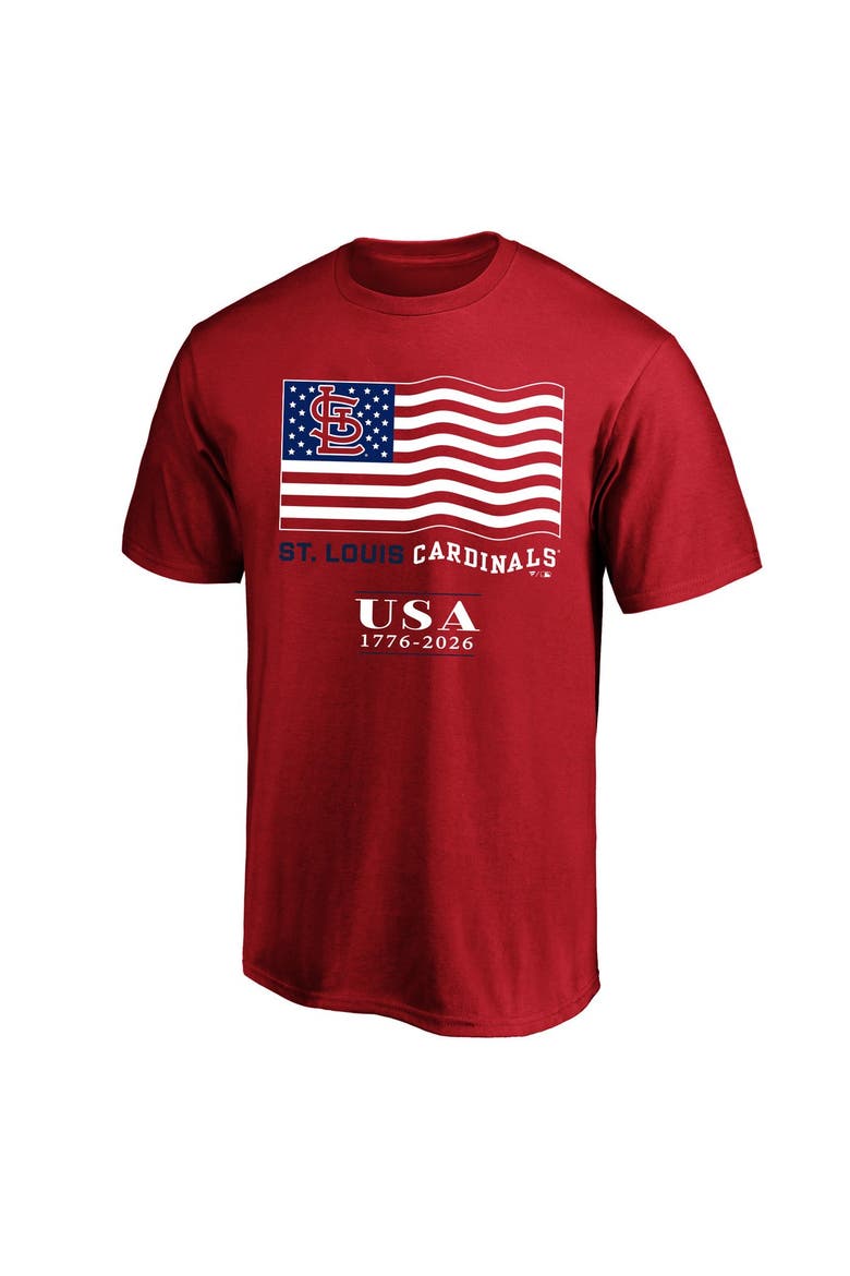 Men's Fanatics Red St. Louis Cardinals USA 1776-2026 Big & Tall T-Shirt, Main, color, Red