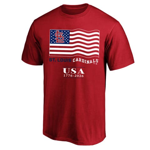 Men's Fanatics Red St. Louis Cardinals USA 1776-2026 Big & Tall T-Shirt