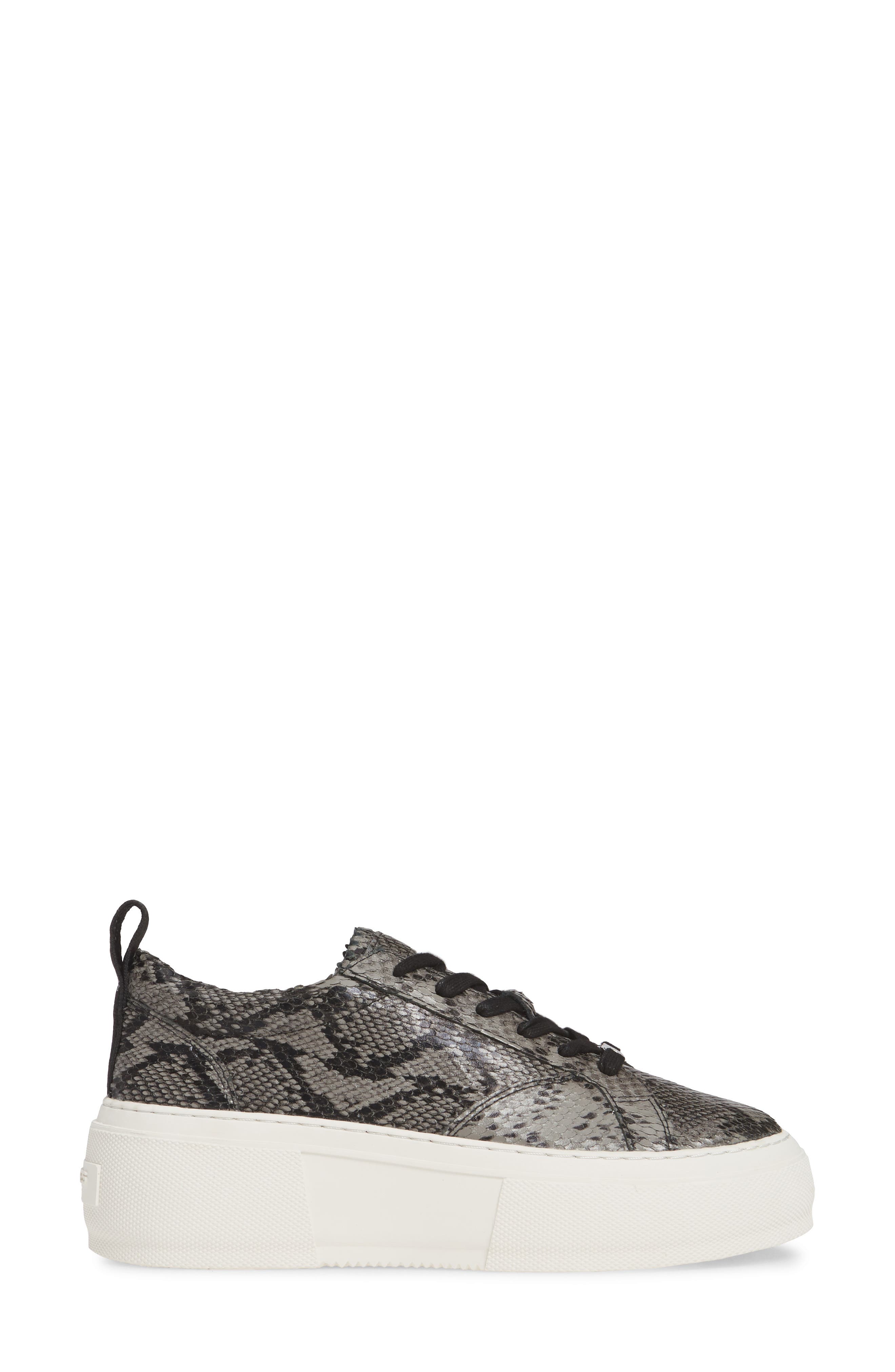 Courto Platform Sneaker, Alternate, color, BLACK/ GREY LEATHER