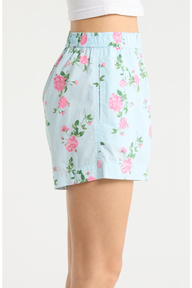 Oversize Boyfriend Boxer Shorts, Alternate, color, BLUE- PINK MOOD FLORAL