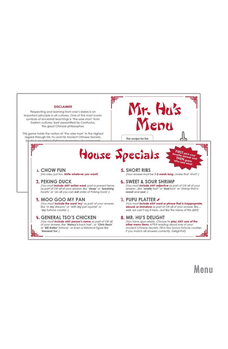 ALL THINGS EQUAL Mr Hu Said What Game, Family Games by All Things Equal, Alternate, color, 