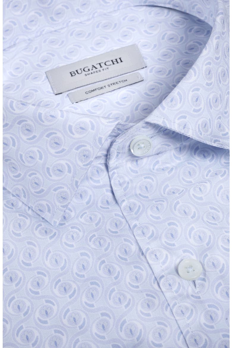 Alvin Shaped Fit Geo Print Button-Up Shirt, Alternate, color, ICE