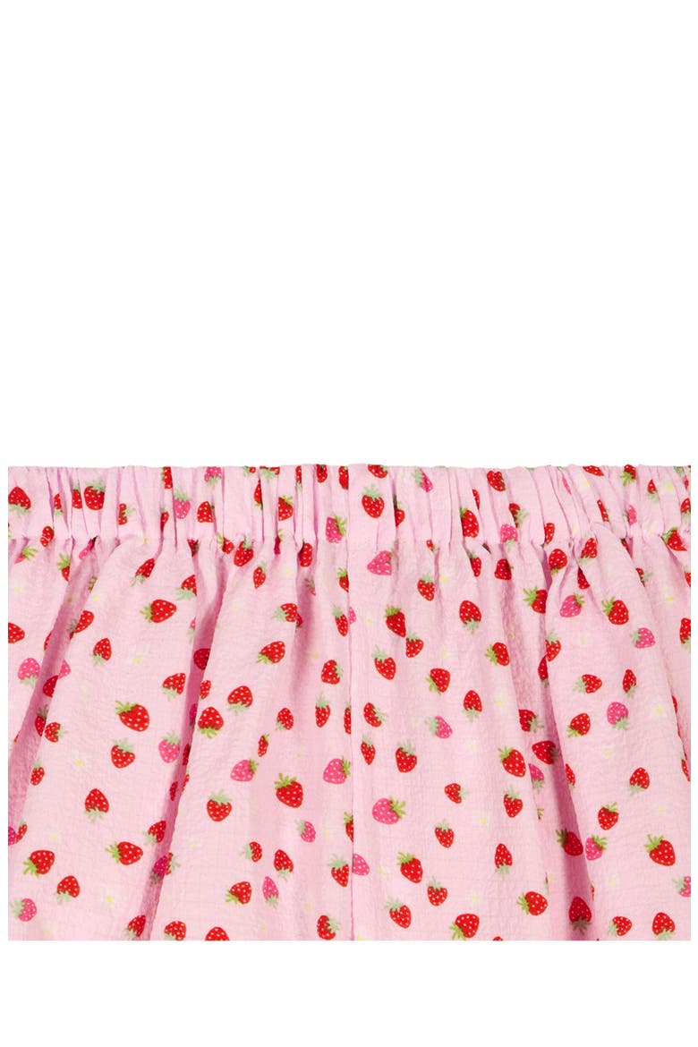 Kids' Strawberry Embossed T-Shirt & Skirt, Alternate, color, PINK