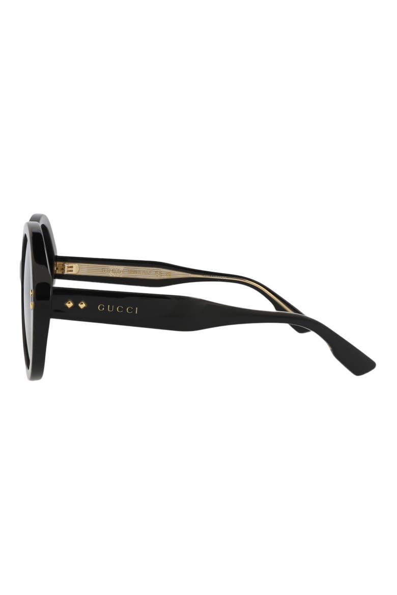 54mm Round Sunglasses, Alternate, color, BLACK BLACK GREY