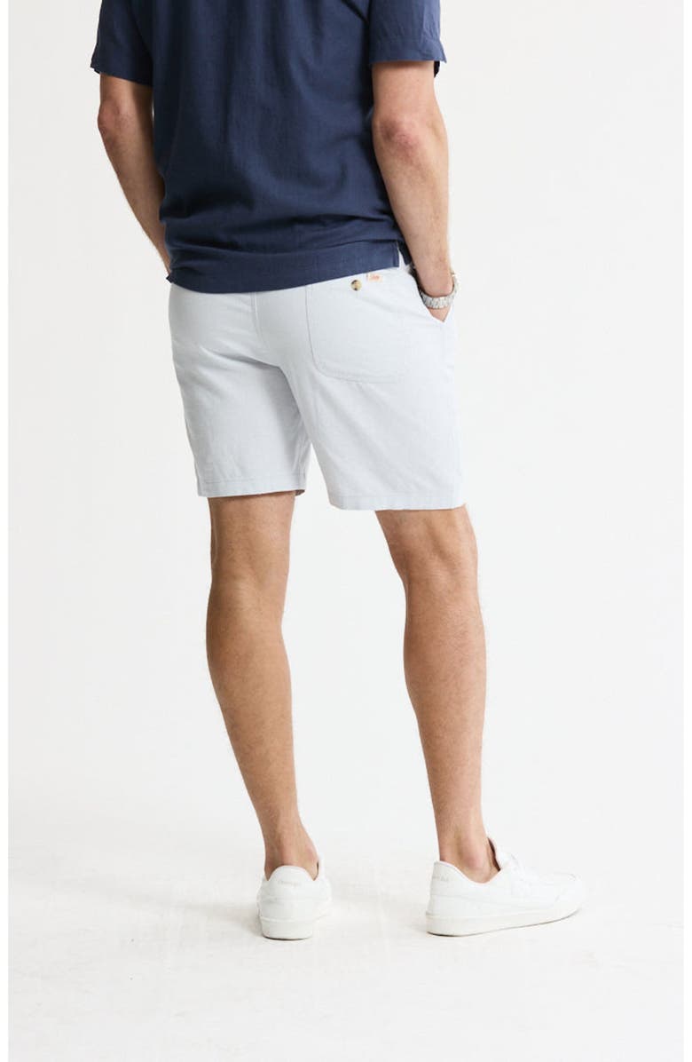 JACHS Linen Blend Drawstring Shorts, Alternate, color, Light Grey