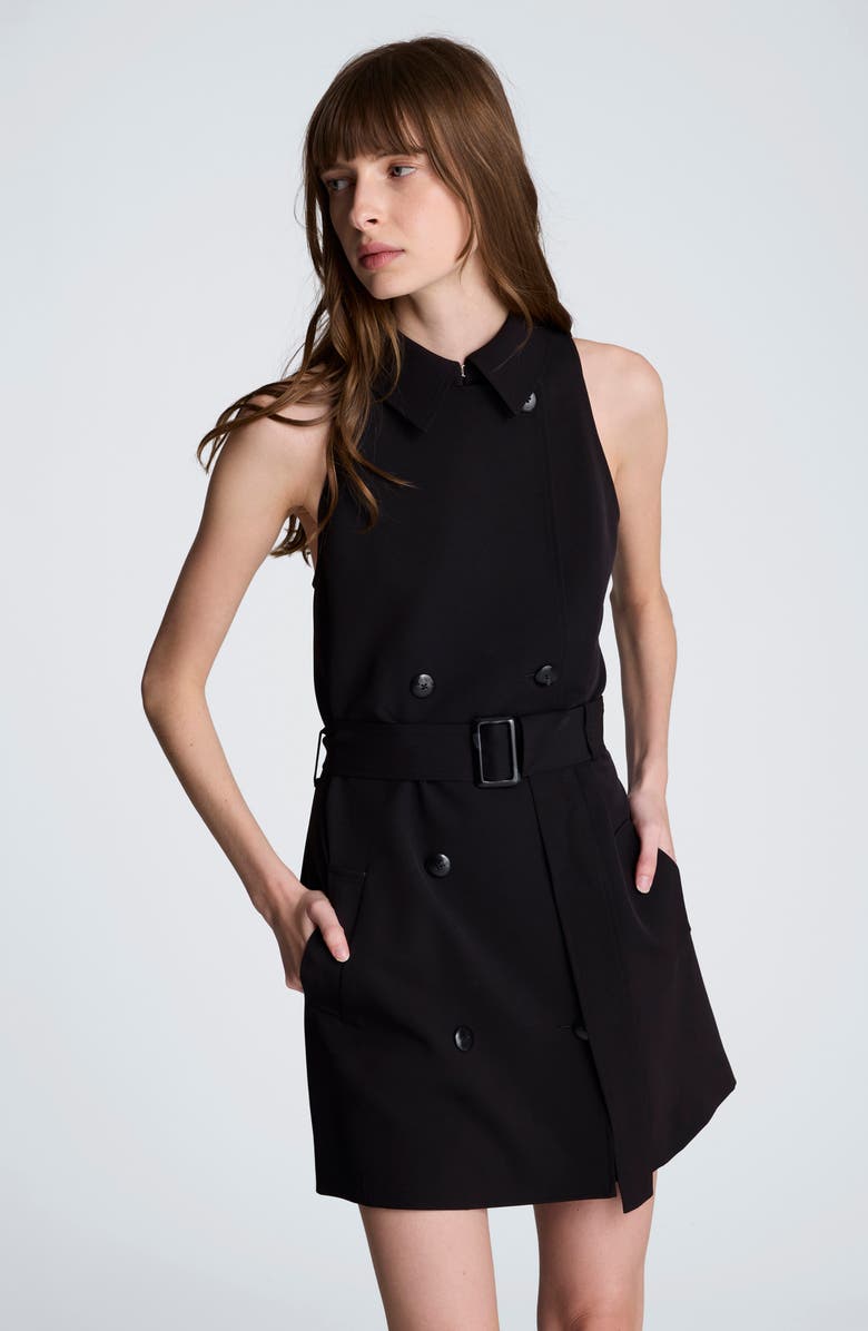 Kenneth Cole Trench Minidress, Alternate, color, Black