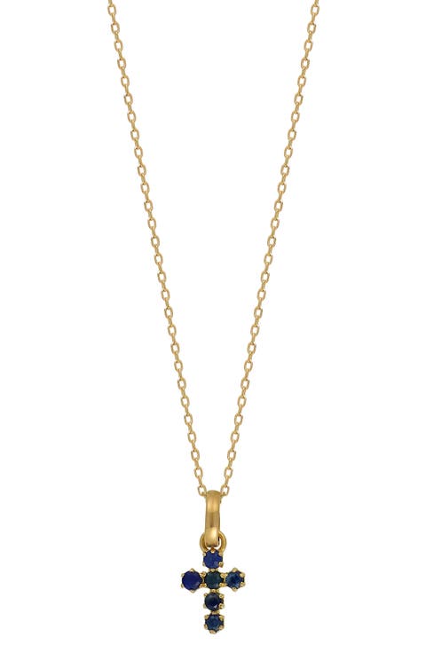 El Mar Gemstone Cross Pendant Necklace (Nordstrom Exclusive)